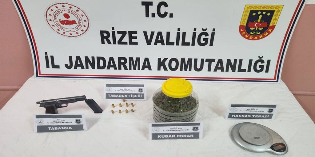 Uyuşturucu ve Silah Operasyonu: Rize’de 2 Şüpheli Yakalandı