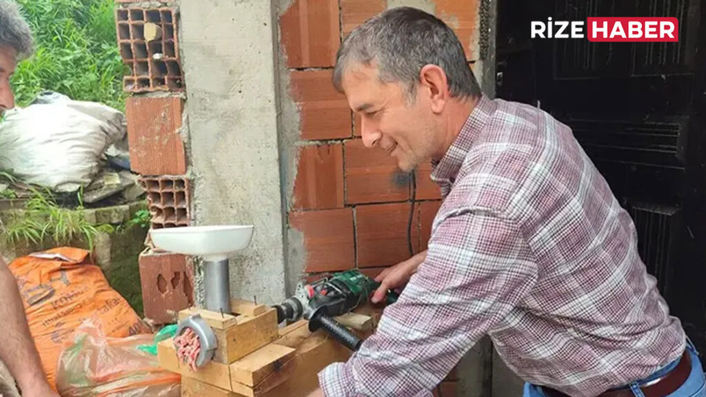 Rizeli Mucit Matkaptan Kıyma Makinası Yaptı!